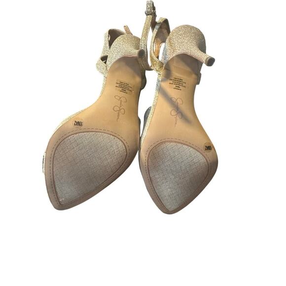 NWOT-JESSICA SIMPSON Womens Glitter Pointy Toe Stiletto Dress Sandals. Size 10M - Picture 8 of 8